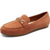 imageDREAM PAIRS Loafers for Women Casual Comfortable Slip On Flat Lightweight Leisure Work Shoe Comfort Walking ShoesBrownsuede