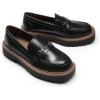 imageDREAM PAIRS Loafers for Women Platform Chunky Heel Slip On Loafers Business Office Casual Dressy Loafer ShoesBlackpu