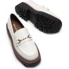 imageDREAM PAIRS Loafers for Women Platform Chunky Heel Slip On Loafers Business Office Casual Dressy Loafer ShoesWhite