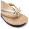 imageDREAM PAIRS Womens Arch Support Flip Flops Comfortable Dressy Orthopedic Thong Sandals Slides with Bow for Walking Summer VacationGold
