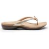 imageDREAM PAIRS Womens Arch Support Flip Flops Comfortable Dressy Orthopedic Thong Sandals Slides with Bow for Walking Summer VacationGold