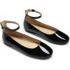 imageDREAM PAIRS Womens Dressy Ballet Flats Shoes Round Toe Comfortable Ankle Strap Patent Ballerina Flats Shoes