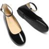 imageDREAM PAIRS Womens Dressy Ballet Flats Shoes Round Toe Comfortable Ankle Strap Patent Ballerina Flats Shoes
