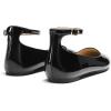 imageDREAM PAIRS Womens Dressy Ballet Flats Shoes Round Toe Comfortable Ankle Strap Patent Ballerina Flats Shoes