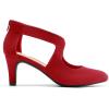 imageDREAM PAIRS Womens Pumps Closed Pointed Toe Kitten Heels Elegant Party Wedding Dress Shoes for WomenRed