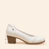 imageDREAM PAIRS Womens Pumps Low Chunky Block Closed Toe Shoes Work Comfortable Heels Round Toe DressWhite
