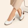 imageDREAM PAIRS Womens Pumps Low Chunky Block Closed Toe Shoes Work Comfortable Heels Round Toe DressWhite