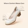 imageDREAM PAIRS Womens Pumps Low Chunky Block Closed Toe Shoes Work Comfortable Heels Round Toe DressWhite