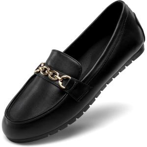 imageDREAM PAIRS Loafers for Women Casual Comfortable Slip On Flat Lightweight Leisure Work Shoe Comfort Walking ShoesBlack Pu