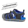 imageDREAM PAIRS Boys Girls ClosedToe Outdoor Summer Sport Sandals for ToddlerLittleBig KidBlackDark Blue