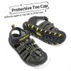 imageDREAM PAIRS Boys Girls ClosedToe Outdoor Summer Sport Sandals for ToddlerLittleBig KidBlackGreyYellow