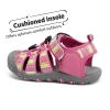 imageDREAM PAIRS Boys Girls ClosedToe Outdoor Summer Sport Sandals for ToddlerLittleBig KidFuchsiaMultiGrey