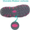 imageDREAM PAIRS Boys Girls ClosedToe Outdoor Summer Sport Sandals for ToddlerLittleBig KidFuchsiaMultiGrey