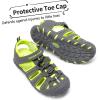imageDREAM PAIRS Boys Girls ClosedToe Outdoor Summer Sport Sandals for ToddlerLittleBig KidGreyGreen
