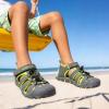 imageDREAM PAIRS Boys Girls ClosedToe Outdoor Summer Sport Sandals for ToddlerLittleBig KidGreyGreen
