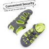 imageDREAM PAIRS Boys Girls ClosedToe Outdoor Summer Sport Sandals for ToddlerLittleBig KidGreyGreen