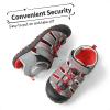 imageDREAM PAIRS Boys Girls ClosedToe Outdoor Summer Sport Sandals for ToddlerLittleBig KidGreyLightGreyRed