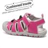 imageDREAM PAIRS Boys Girls ClosedToe Outdoor Summer Sport Sandals for ToddlerLittleBig KidHot Pink