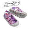 imageDREAM PAIRS Boys Girls ClosedToe Outdoor Summer Sport Sandals for ToddlerLittleBig KidPurpleLightPurple