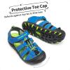 imageDREAM PAIRS Boys Girls ClosedToe Outdoor Summer Sport Sandals for ToddlerLittleBig KidRoyalBlueGreen