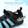 imageDREAM PAIRS Boys Girls Outdoor Athletic Sport Sandals Summer Hiking Beach Casual Closed Toe Rainbow Multicolor for ToddlerLittleBig KidsBlackBlue
