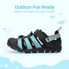 imageDREAM PAIRS Boys Girls Outdoor Athletic Sport Sandals Summer Hiking Beach Casual Closed Toe Rainbow Multicolor for ToddlerLittleBig KidsBlackBlue