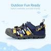 imageDREAM PAIRS Boys Girls Outdoor Athletic Sport Sandals Summer Hiking Beach Casual Closed Toe Rainbow Multicolor for ToddlerLittleBig KidsDark BlueCamo