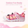 imageDREAM PAIRS Boys Girls Outdoor Athletic Sport Sandals Summer Hiking Beach Casual Closed Toe Rainbow Multicolor for ToddlerLittleBig KidsPinkRainbow