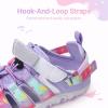 imageDREAM PAIRS Boys Girls Outdoor Athletic Sport Sandals Summer Hiking Beach Casual Closed Toe Rainbow Multicolor for ToddlerLittleBig KidsPurple