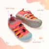 imageDREAM PAIRS Boys Girls Outdoor Athletic Sport Sandals Summer Hiking Beach Casual Closed Toe Rainbow Multicolor for ToddlerLittleBig KidsRedRainbow