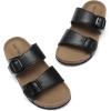 imageDREAM PAIRS Girls Boys Slides For Kids NonSlip with Adjustable Straps for Indoor amp Outdoor Toddler Little KidBig KidBlack