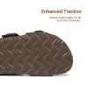 imageDREAM PAIRS Girls Boys Slides For Kids NonSlip with Adjustable Straps for Indoor amp Outdoor Toddler Little KidBig KidDark Brown