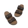imageDREAM PAIRS Girls Boys Slides For Kids NonSlip with Adjustable Straps for Indoor amp Outdoor Toddler Little KidBig KidDark Brown
