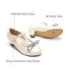 imageDREAM PAIRS Girls Dress Shoes Mary Jane Heel TStrap Party Flower Wedding Princess Pumps for Little Big KidIvory