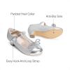 imageDREAM PAIRS Girls Dress Shoes Mary Jane Heel TStrap Party Flower Wedding Princess Pumps for Little Big KidSilver