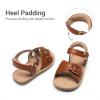 imageDREAM PAIRS Girls Sandals Fashion Sandal with Adjustable Straps OpenToe Comfortable Summer Shoes for Toddler Little KidBrown
