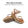 imageDREAM PAIRS Girls Wedge Sandals Flatform Open Toe Summer Platform Sandals Flower Wedding Party for Little KidBig KidAll Brown