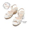 imageDREAM PAIRS Girls Wedge Sandals Flatform Open Toe Summer Platform Sandals Flower Wedding Party for Little KidBig KidAll White