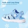 imageDREAM PAIRS Toddler Boys Girls Sport Sandals Cute Breathable Lightweight Outdoor Play Casual Closed Toe Hook and Loop for ToddlersLittleBig KidsLight Blue
