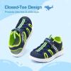 imageDREAM PAIRS Toddler Boys Girls Sport Sandals Cute Breathable Lightweight Outdoor Play Casual Closed Toe Hook and Loop for ToddlersLittleBig KidsNavy