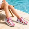 imageDREAM PAIRS Toddler Boys Girls Sport Sandals Cute Breathable Lightweight Outdoor Play Casual Closed Toe Hook and Loop for ToddlersLittleBig KidsPink