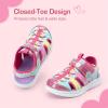 imageDREAM PAIRS Toddler Boys Girls Sport Sandals Cute Breathable Lightweight Outdoor Play Casual Closed Toe Hook and Loop for ToddlersLittleBig KidsPink