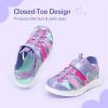imageDREAM PAIRS Toddler Boys Girls Sport Sandals Cute Breathable Lightweight Outdoor Play Casual Closed Toe Hook and Loop for ToddlersLittleBig KidsPurple
