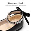 imageDREAM PAIRS Toddler Little Girls Dress Shoes Flower Girl Mary Jane Ballet Flat Shoes with Pearl Ankle Strap amp Satin Bow for WeddingPartyBlack