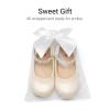 imageDREAM PAIRS Toddler Little Girls Dress Shoes Flower Girl Mary Jane Ballet Flat Shoes with Pearl Ankle Strap amp Satin Bow for WeddingPartyIvory