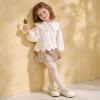imageDREAM PAIRS Toddler Little Girls Dress Shoes Flower Girl Mary Jane Ballet Flat Shoes with Pearl Ankle Strap amp Satin Bow for WeddingPartyIvory