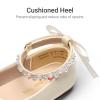 imageDREAM PAIRS Toddler Little Girls Dress Shoes Flower Girl Mary Jane Ballet Flat Shoes with Pearl Ankle Strap amp Satin Bow for WeddingPartyIvory