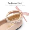 imageDREAM PAIRS Toddler Little Girls Dress Shoes Flower Girl Mary Jane Ballet Flat Shoes with Pearl Ankle Strap amp Satin Bow for WeddingPartyPink
