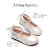 imageDREAM PAIRS Toddler Little Girls Dress Shoes Flower Girl Mary Jane Ballet Flat Shoes with Pearl Ankle Strap amp Satin Bow for WeddingPartyWhite
