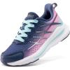 imageDREAM PAIRS Boys Girls Shoes Kids Tennis Athletic Running Footwear Lace Up Walking DuraPlay Breathable Lightweight Sneakers for LittleBig KidDark BluePink